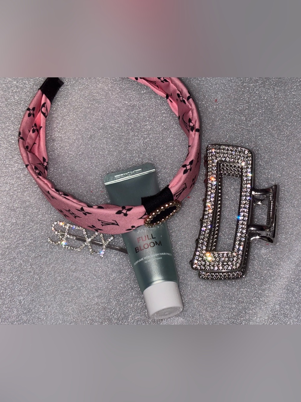 Full Bloom Pink Floral-Print Headband